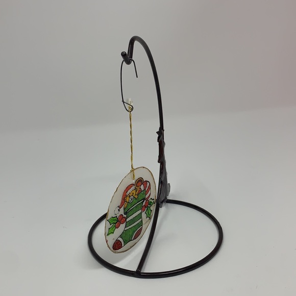 Teddy Bear in Christmas stocking vintage ornament holiday decor - Picture 5 of 14